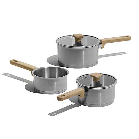 5-Piece Carote Stainless Steel Saucepan Set w/ Lids (1QT/1.5QT/3QT) $15.99 + Free Shipping w/ Walmart+ or on $35+