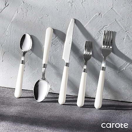 20-Piece Carote Stainless Steel Flatware Set for 4 (White Handle) $7.99 + Free Shipping w/ Walmart+ or on $35+