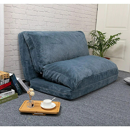 Trule Giant Bean Bag Comfy Lazy Sofa/ Lounge Chair (Faux Fur Dark Blue) $80 + Free S/H