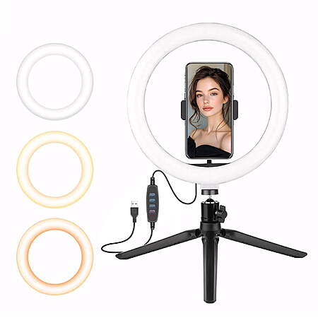 DAYBETTER 10" LED Selfie Ring Light w/ Tripod Stand & Phone Holder $12.99 + Free Shipping w/ Walmart+ or on $35+