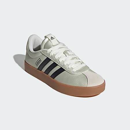 Adidas Women's VL Court 3.0 Shoes (lce Gold Met/ Core Black/ Off White, Sizes: 5-11) $18 + Free Shipping