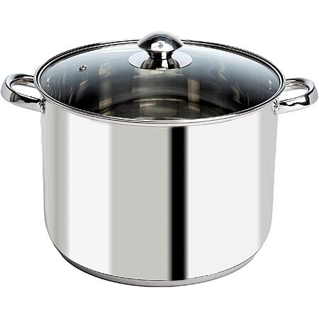 Prime Members: 8-Qt Ecolution Stainless Steel Stock Pot w/ Glass Lid $18.15 + Free S&H