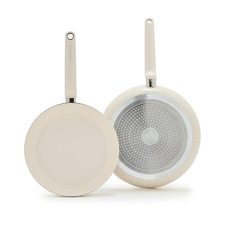 GreenPan Rio Advanced 10" & 12" Ceramic Nonstick Frying Pan Set (Cream White) $32.99 + Free Shipping w/ Prime or on $35+