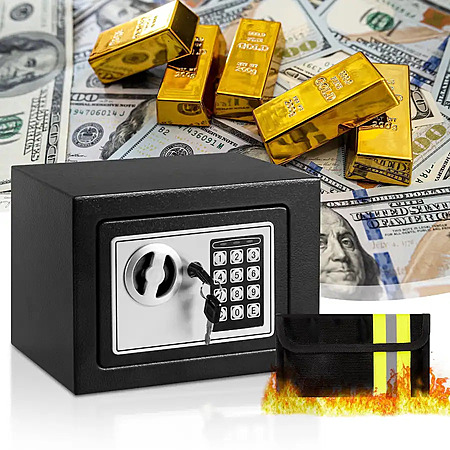 Locksworth 0.25 Cu. Ft. Electronic Digital Safe Box w/ Fireproof Money Bag $18.90 + Free Shipping