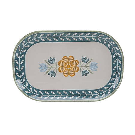 Better Homes & Gardens Floral Oval Serving Tray (Green) $4.48 & More