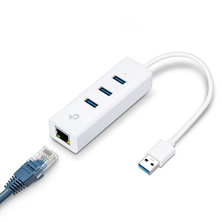 TP-Link USB 3.0 to Gigabit Ethernet + 3-Port USB Hub Adapter $12.30 or less