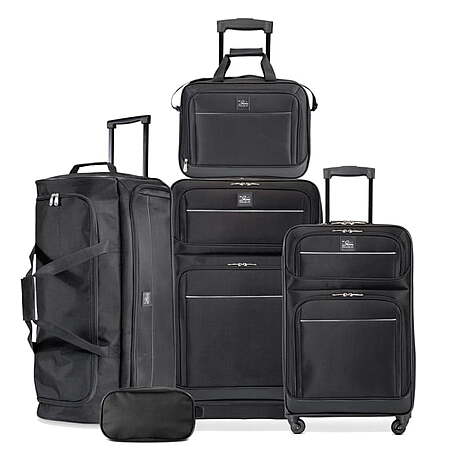 5-Piece Skyway Tideland Softside Spinner Luggage Set (Black, Blue) $157.00 + Free Shipping w/ Walmart+ or on $35+