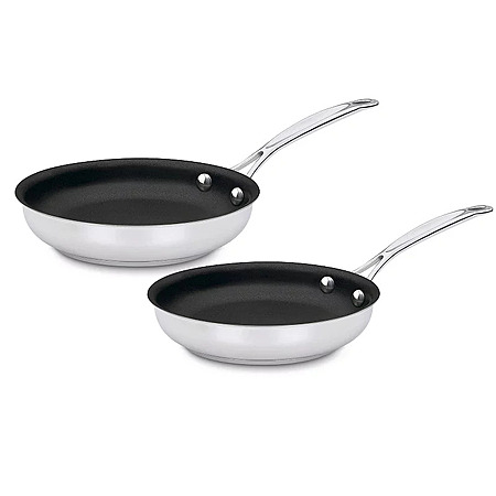 2-Piece Cuisinart Chef's Ceramic Stainless Steel Skillet Set $35.99 + Free Store P/U at Kohl's or F/S on Orders $49+