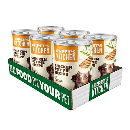 YOUR PET'S KITCHEN Chicken Pot Pie Dog Food, (6) 13.2oz Cans $5.11 w/Amazon S&S