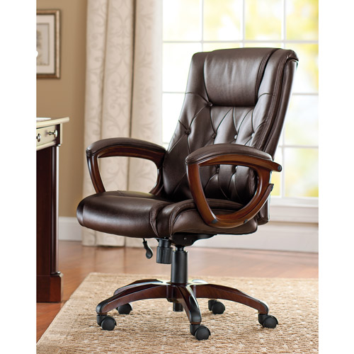 Better Homes and Gardens Bonded Leather Executive Office Chair [name: actual_color value: actual_color-brown] $65.43