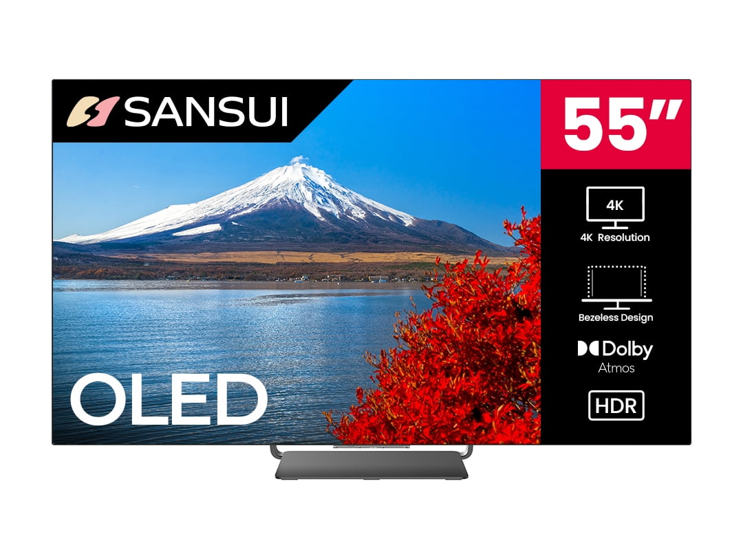 Sansui 55" OLED 4K UHD Frameless Design Smart TV with HDR, Dolby Atmos, 120Hz Refresh Rate, Built-in 2.1 Channel Subwoofer, Google TV $599.99 at SansuiOfficial via Walmart