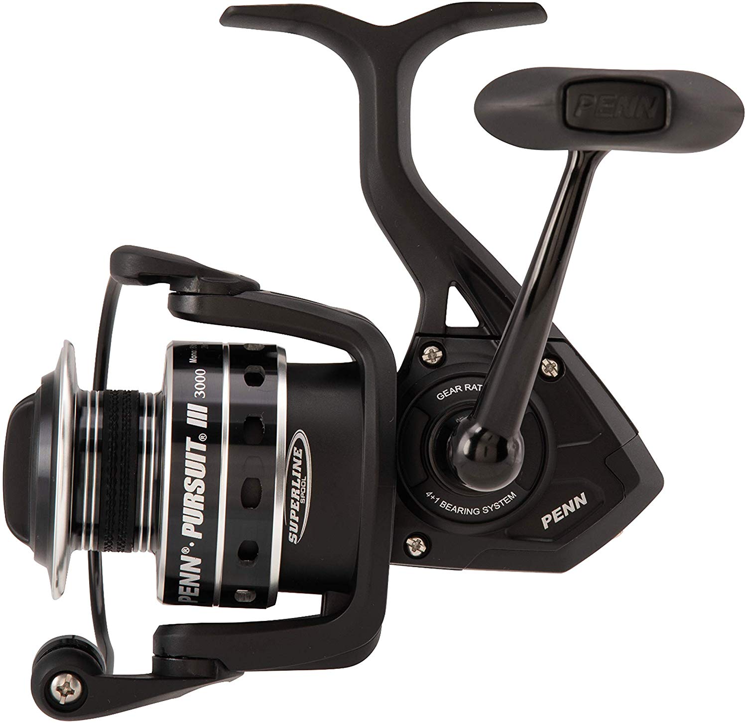 Penn Pursuit III 4000C Spinning Fishing Reel, Black/Silver, 4000 $36.11