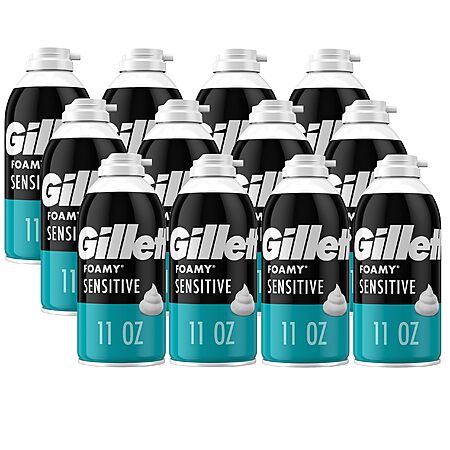 Gillette Foamy Shaving Cream, Sensitive Skin, 11 Ounce (Pack of 12) $15.46 (1 replies)