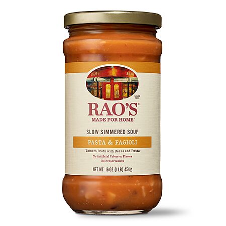 [S&S] Rao's Homemade, Pasta Fagioli Soup, 16 Ounce, Pack of 6 $10.99 ...