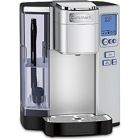 Cuisinart Coffee Maker, Single Serve 72-Ounce Reservoir Pod Coffee Machine, Programmable Brewing & Hot Water Dispenser, 3 Cup-Size Settings, Stainless Steel, SS-10P1, Silver $99.99