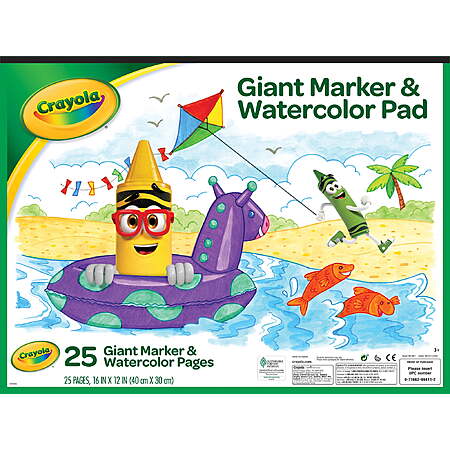 Crayola Giant Marker and Watercolor Pad Art Kit, 25 Piece $1.99