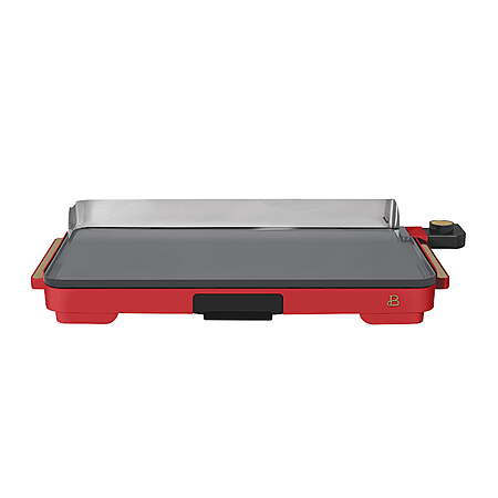 Beautiful XL Electric Griddle 12" x 22," Ceramic Nonstick Coating, Tomato Red by Drew Barrymore $39.58