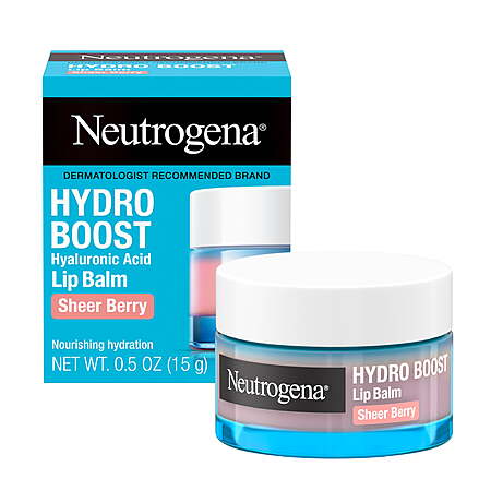 Neutrogena Hydro Boost Hyaluronic Acid Lip Balm, Sheer Berry, 0.5 oz $3.44