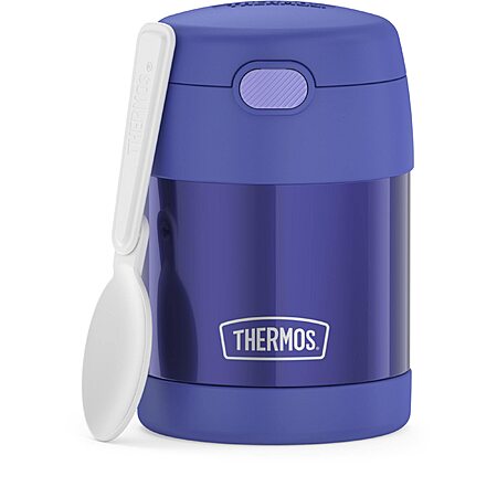 THERMOS FUNTAINER Insulated Food Jar, 10 Ounce, Kid Friendly Food Jar with Foldable Spoon, Purple $10.28