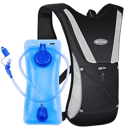 KUYOU Hydration Water Backpack, Insulated Running Vest Hydration Backpack with 2L Water Bladder, Adjustable Chest Straps and Reflective Water Bladder Backpack $10.99
