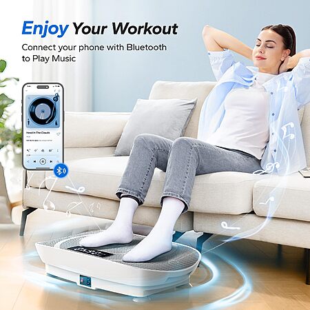 MERACH Vibration Plate Exercise Machine, Whole Body Workout Equipment for Women Vibration Plate with Auto Mode, Vibrate Fitness Platform for Home (Grey) $98.99