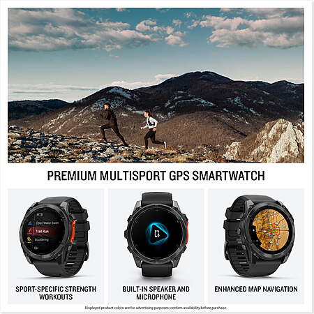 Garmin fenix® 8 – 51 mm, AMOLED, Premium Multisport GPS Smartwatch, Long-Lasting Battery Life, Dive-Rated, Built-in LED Flashlight, Slate Gray with Black Band $849.99