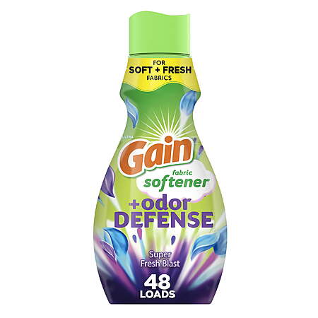 Gain Odor Defense Liquid Fabric Softener, Freshness + Odor Protection, Super Fresh Blast Scent, 35 fl oz, 48 Loads ($ 2 WM CB buy2) $5.94