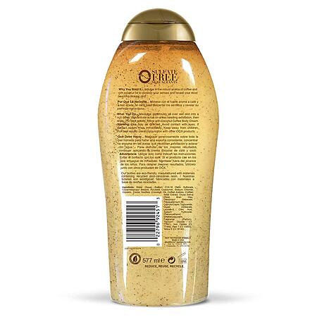 [S&S] OGX Smoothing + Coconut Coffee Exfoliating Body Scrub with Arabica Coffee & Coconut Oil, Moisturizing Body Wash for Dry Skin 19.5 Fl Oz $5.99