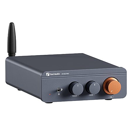 Fosi Audio BT20A Pro Bluetooth 5.0 Amplifier, 300W x2 Wireless Amp, TPA3255 2 Channel Mini Class D Integrated Home Audio Outdoor Stereo Receiver $89.99 @Amazon
