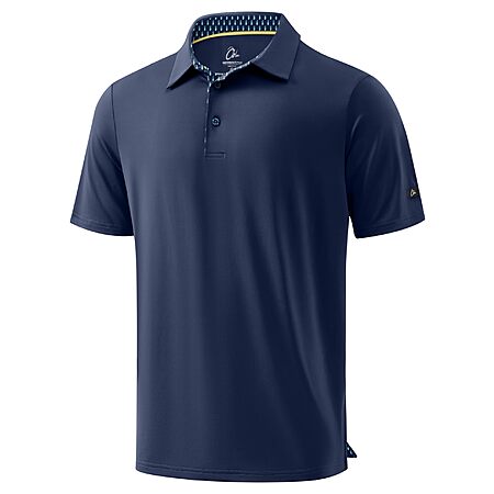 Obla Mens Golf Shirt Short Sleeve Dry Fit Moisture Wicking Performance Athletic Casual Work Collared Polo Shirts for Men (Navy_XL) $19.98