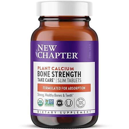 [S&S] New Chapter Bone Strength Take Care - Bone & Heart Health Supplement - 120 Slim Tablets $30.22