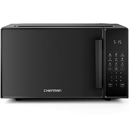 Chefman Countertop Microwave Oven 1.1 Cu. Ft., 1000 Watts with 10 Power Levels, 6 Cooking Presets with One-Touch Express Cook Black