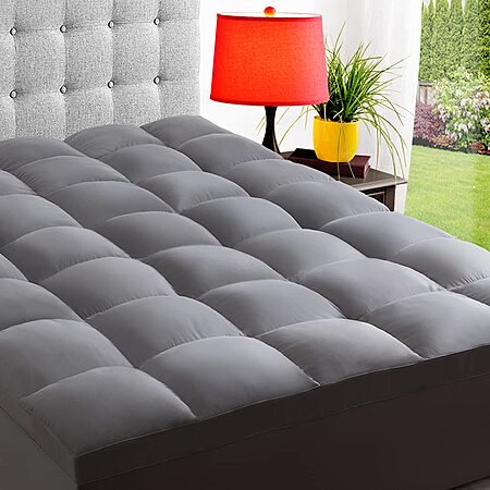 ELEMUSE Queen Grey Mattress Topper $32.50