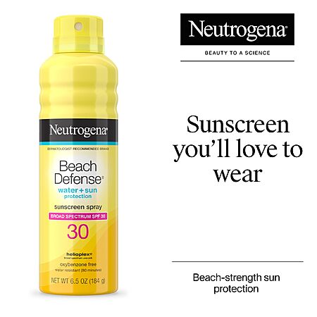 Neutrogena Beach Defense Sunscreen Spray, SPF 30, 6.5 oz