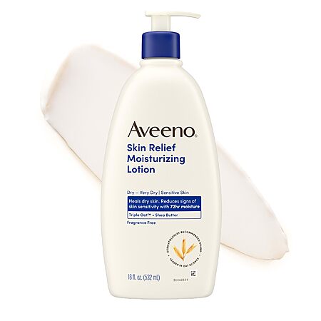 [S&S] Aveeno Skin Relief Moisturizing Body Lotion Heals Very Dry, Sensitive Skin 18 Fl Oz