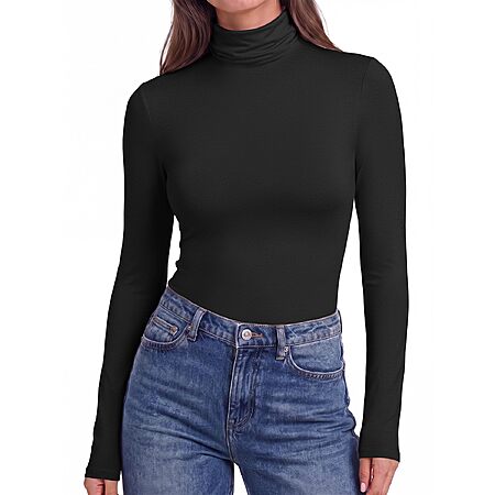 Ekouaer Women's Turtleneck Long Sleeve Base Thermal Shirt $5