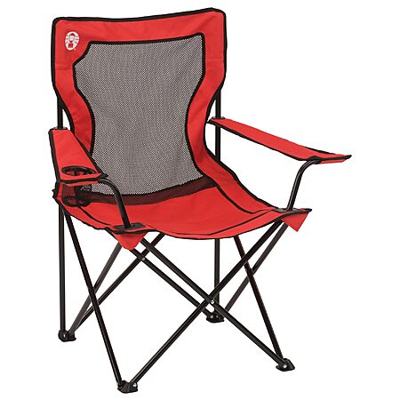 Coleman Broadband Mesh Quad Camping Chair (Red) $15