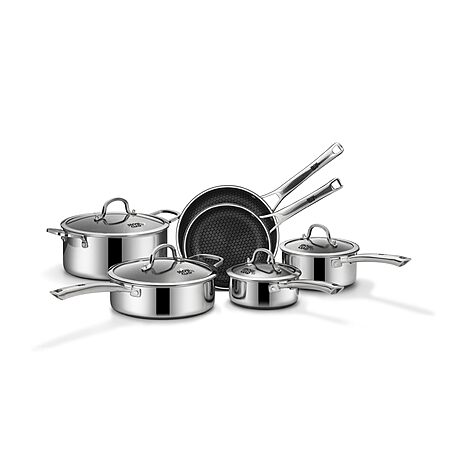 SNOWCLAD Pots and Pans Set Non Stick | Stainless Steel Kitchen Cookware $93.59