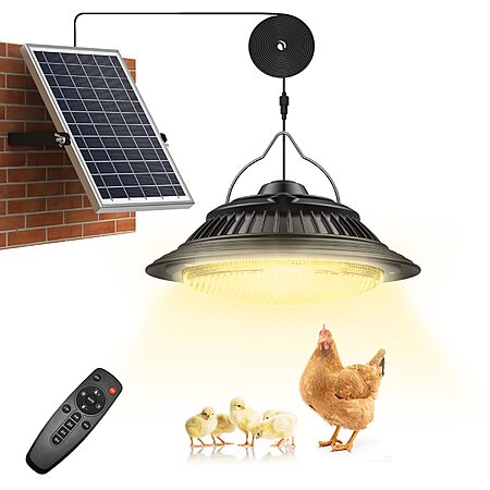 SunBonar Solar Pendant Lights Indoor/Outdoor, IP65 Day/Night for Shed Barn