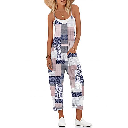 Ekouaer Womens Jumpsuit Sleeveless Casual Summer Overalls Jumpers Rompers