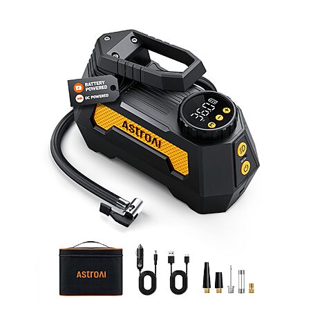 Prime Members -AstroAI H2 Pro Cordless Tire Inflator Portable Air Compressor 12VDC Battery