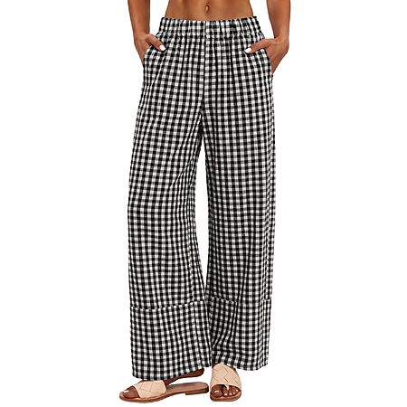 AKEWEI High Waisted Linen Pants for Women