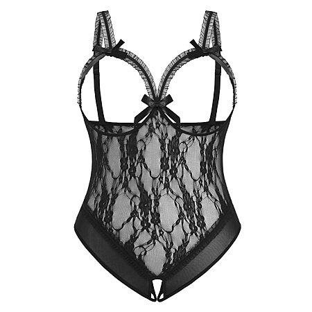 Avidlove Women's Plus Size V-Neck Lace Babydoll Bodysuit Lingerie (Various)