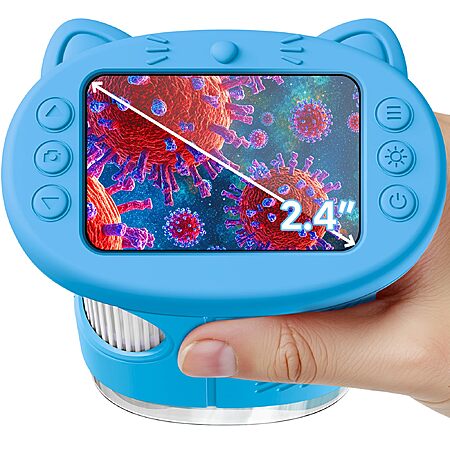 1000X Handheld Digital Microscope for Kids, 2.4" IPS Screen STEM Toys