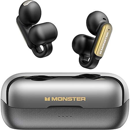 Monster Open Ear Bluetooth 5.4 Wireless Earbuds for Sports - 32H Playtime with Charging Case, ENC Noise Cancelling, IPX5 Waterproof Gym Running Headphones $29.99