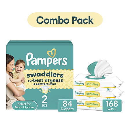 Pampers Swaddlers Diapers & Wipes Bundles
