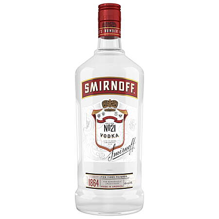 Smirnoff No. 21 80 Proof Vodka, 1.75 L Glass Bottle, 40% ABV (YMVV)