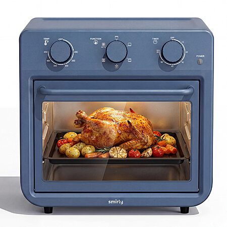 SMIRLY 6-in-1 Air Fryer Toaster Oven Combo, 27QT Toaster Oven