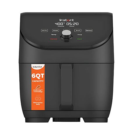 Instant Pot Vortex Slim 6QT Air Fryer that Crisps, Roasts, Reheats, Bakes, Broils & is Quiet, Space Saving, Nonstick, Dishwasher-Safe