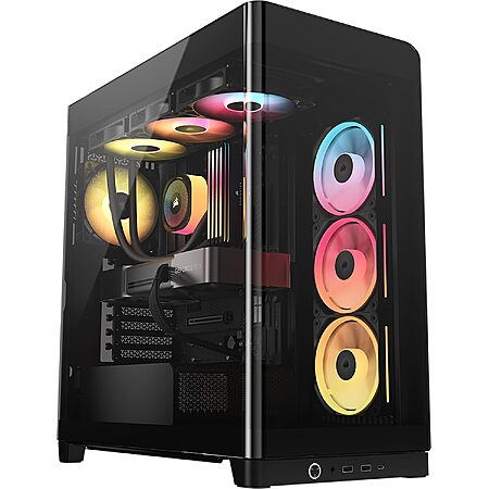CORSAIR 4500X LX RGB Frame Customisable Panoramic Mid-Tower PC Case – Black